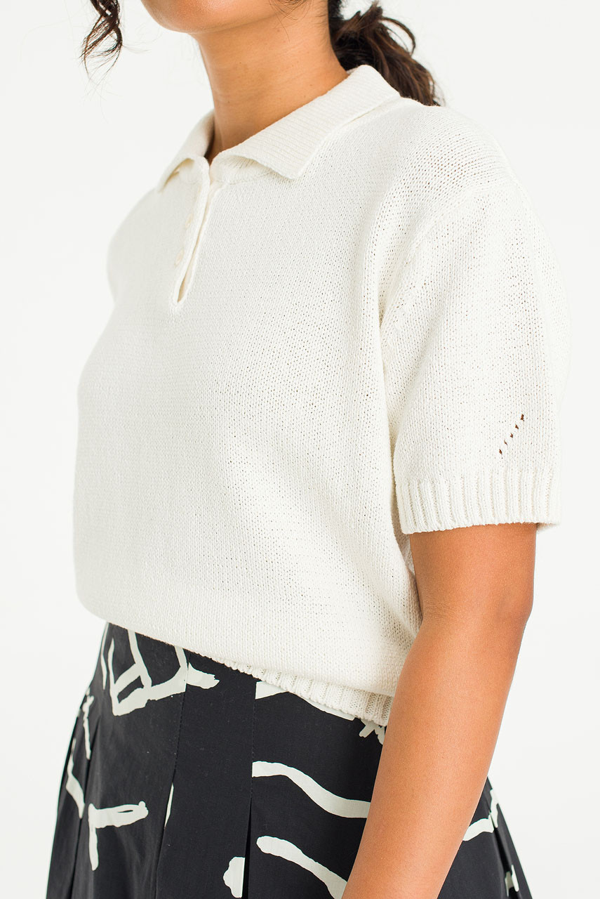 Roina Collar Jumper, White