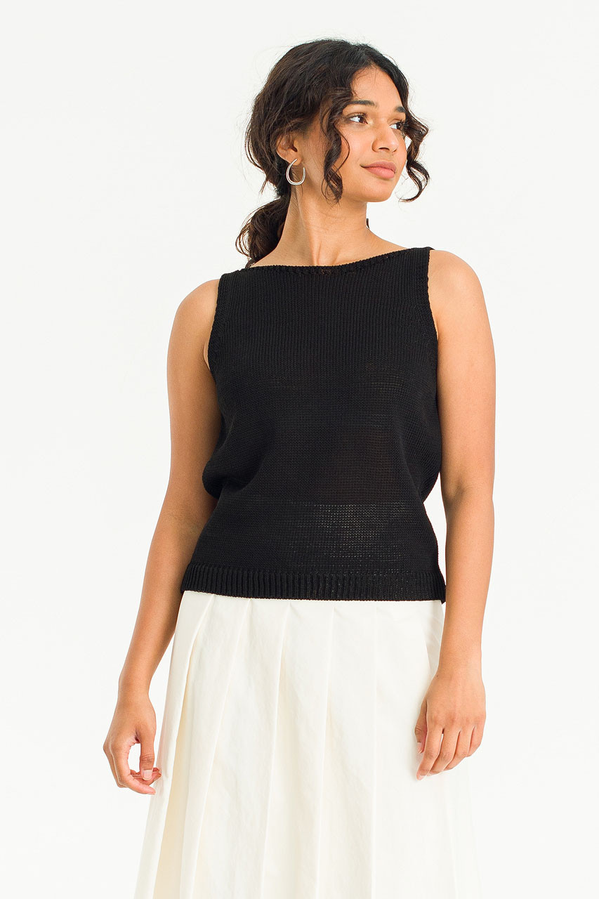 Summer Knit Cami, Black