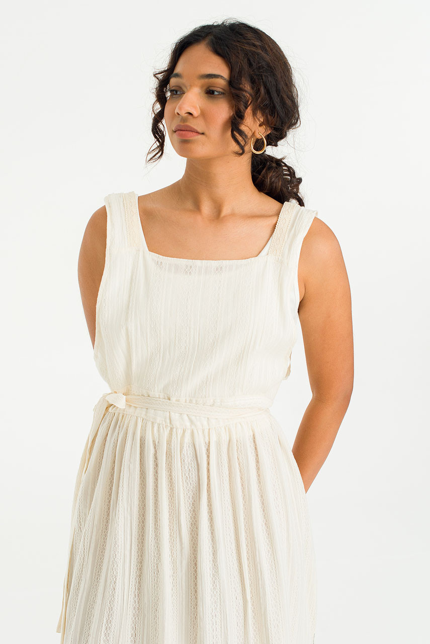 Julia Lace Apron Dress, Ivory