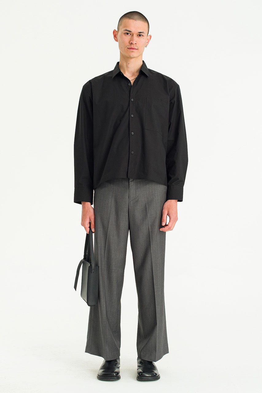 Menswear | Cropped Shirt, Black