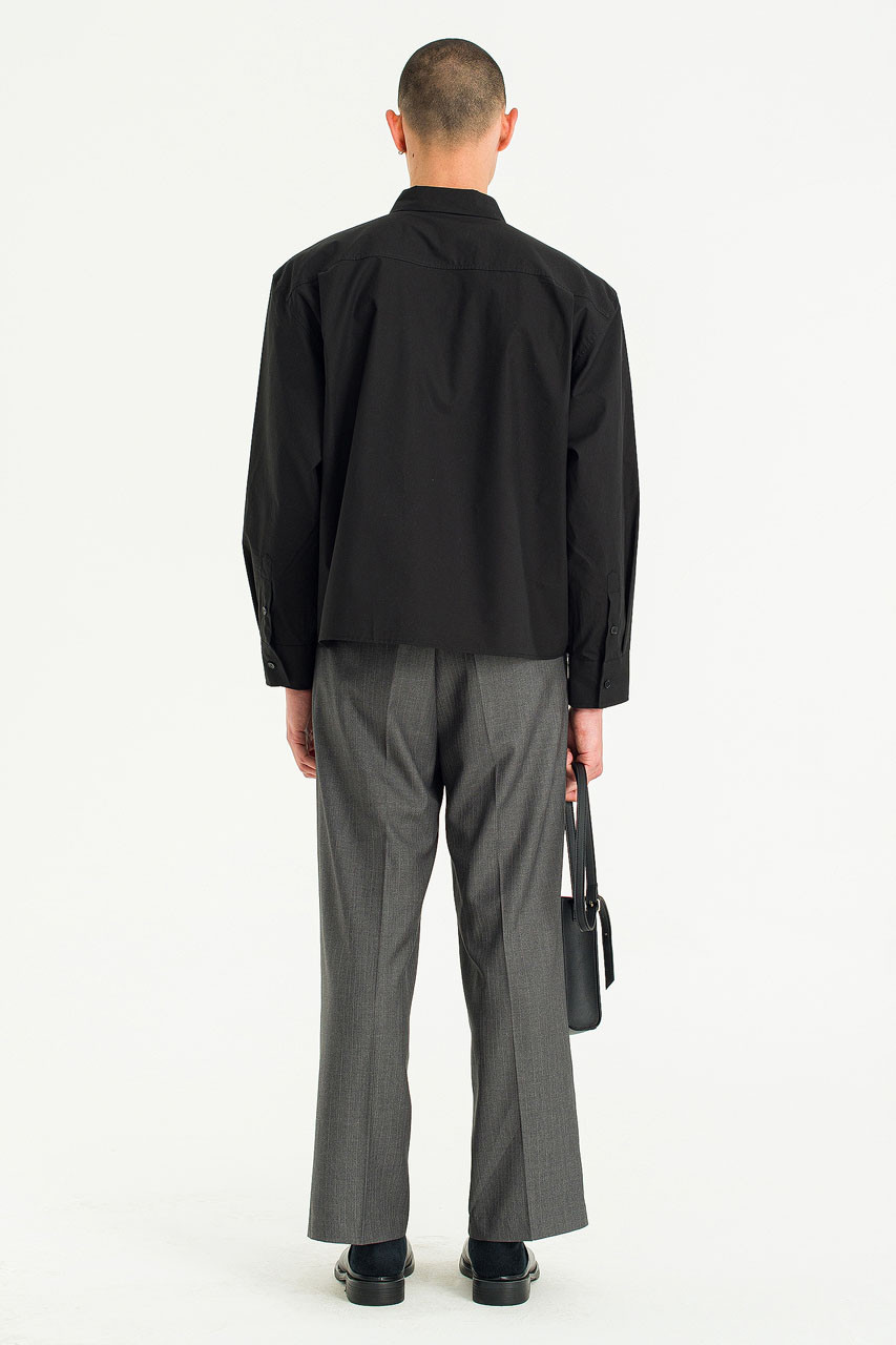 Menswear | Cropped Shirt, Black