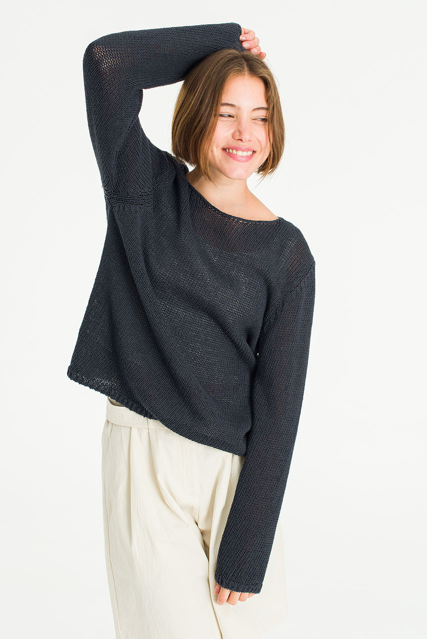 Heiko Lightweight Jumper, Charcoal