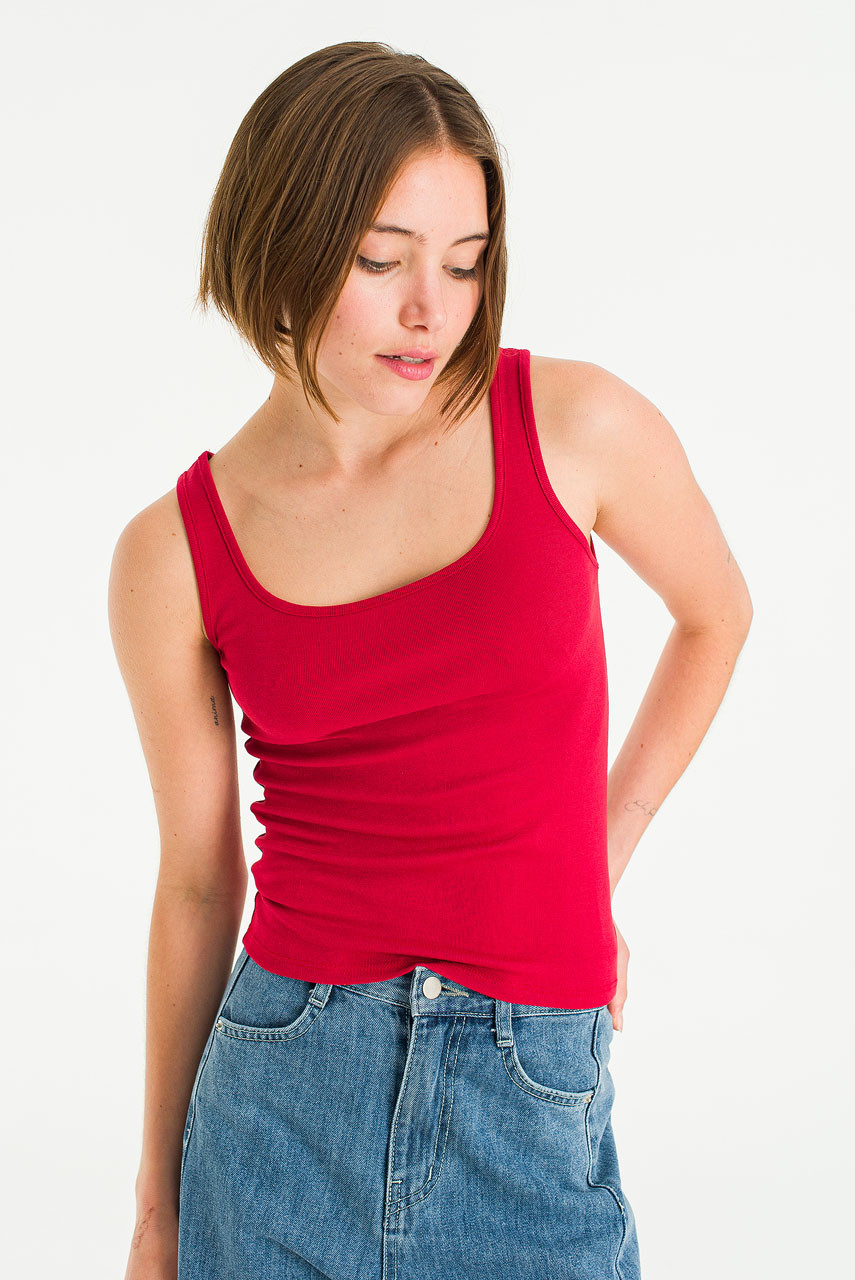 Jinu Tank Tee, Red