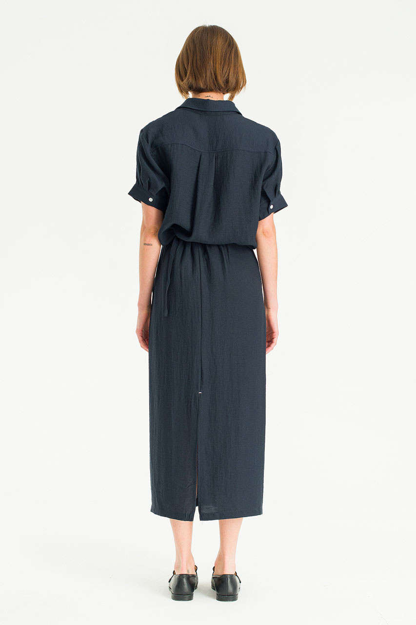 Crimp Line Skirt, Navy