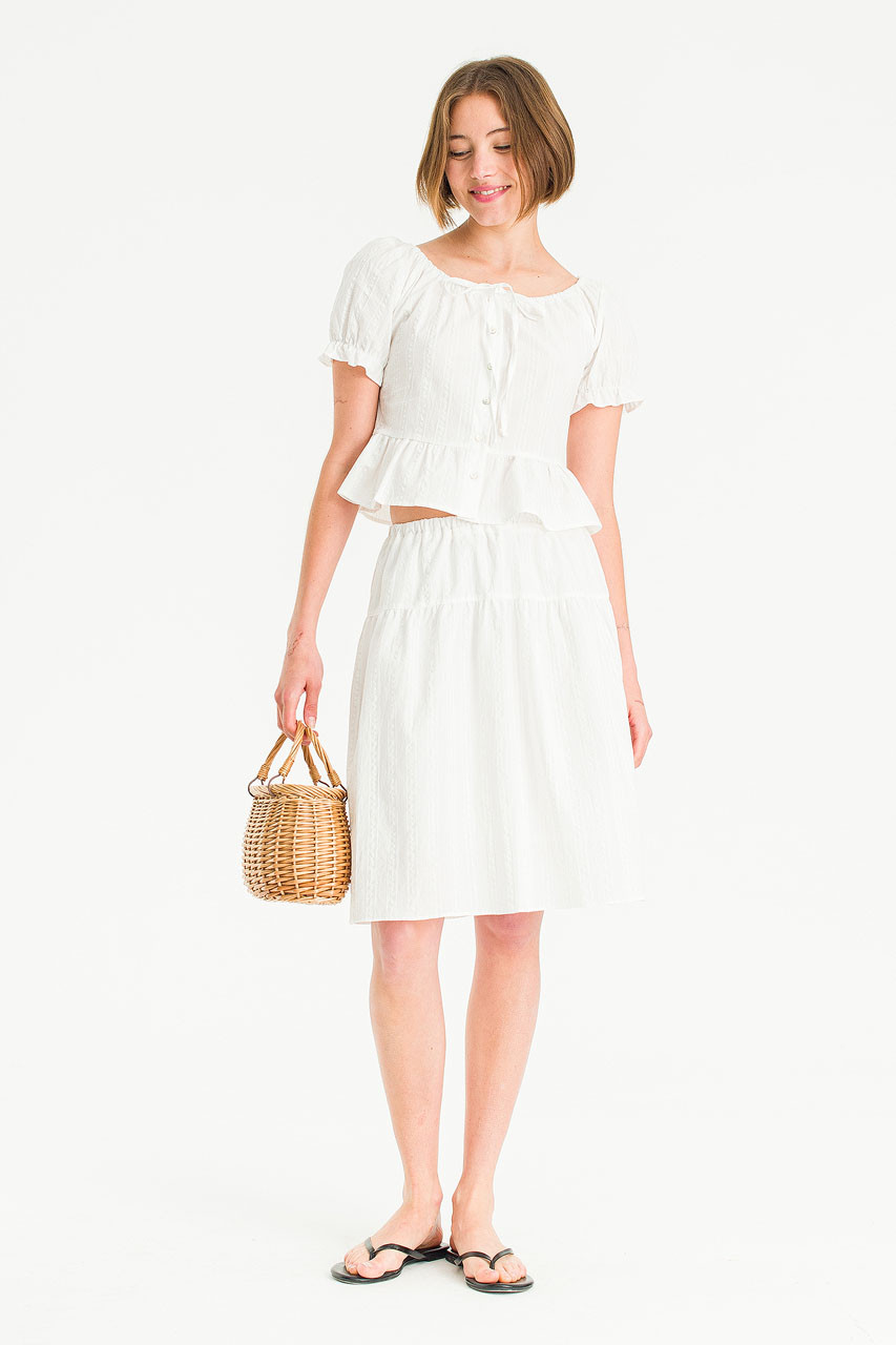 Tier Lace Skirt, Ivory