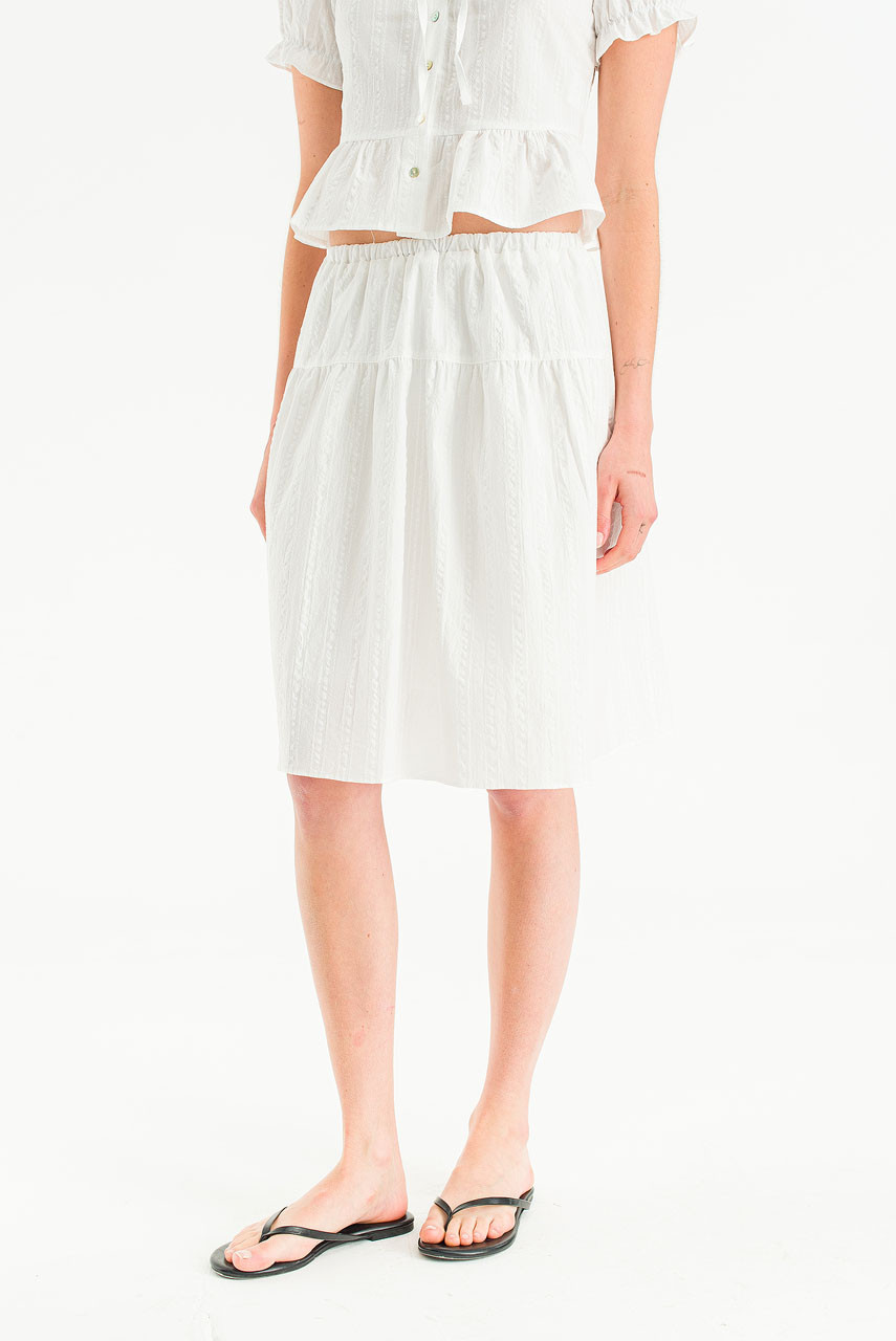 Tier Lace Skirt, Ivory