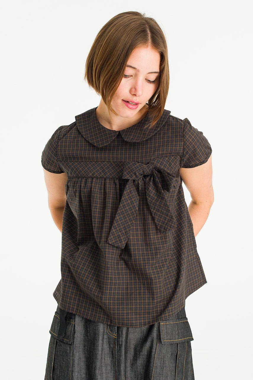 Eve Ribbon Blouse, Brown