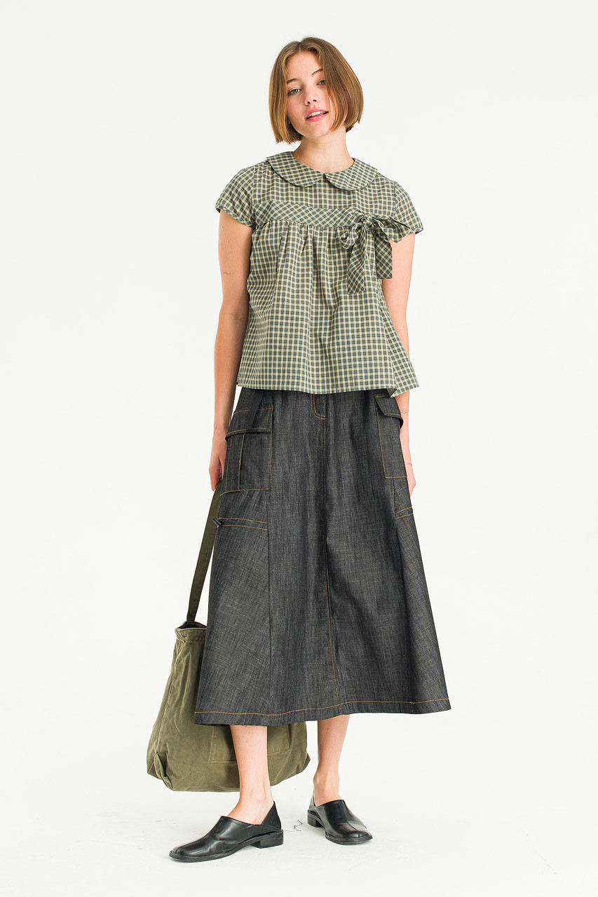 Eve Ribbon Blouse, Green
