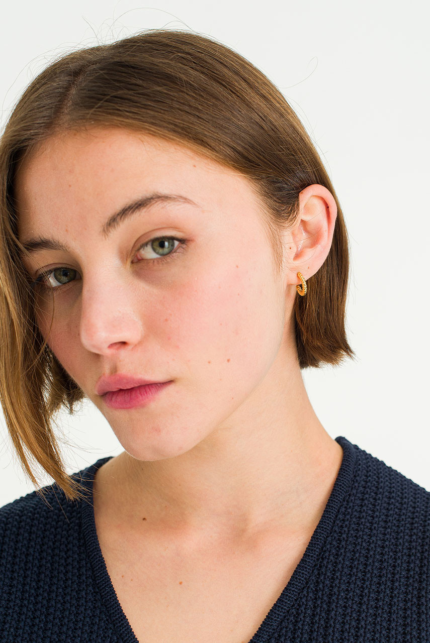 Soma Mini Hoop Earrings, Gold