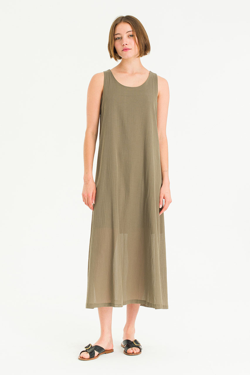 Drift Slip Dress, Brown