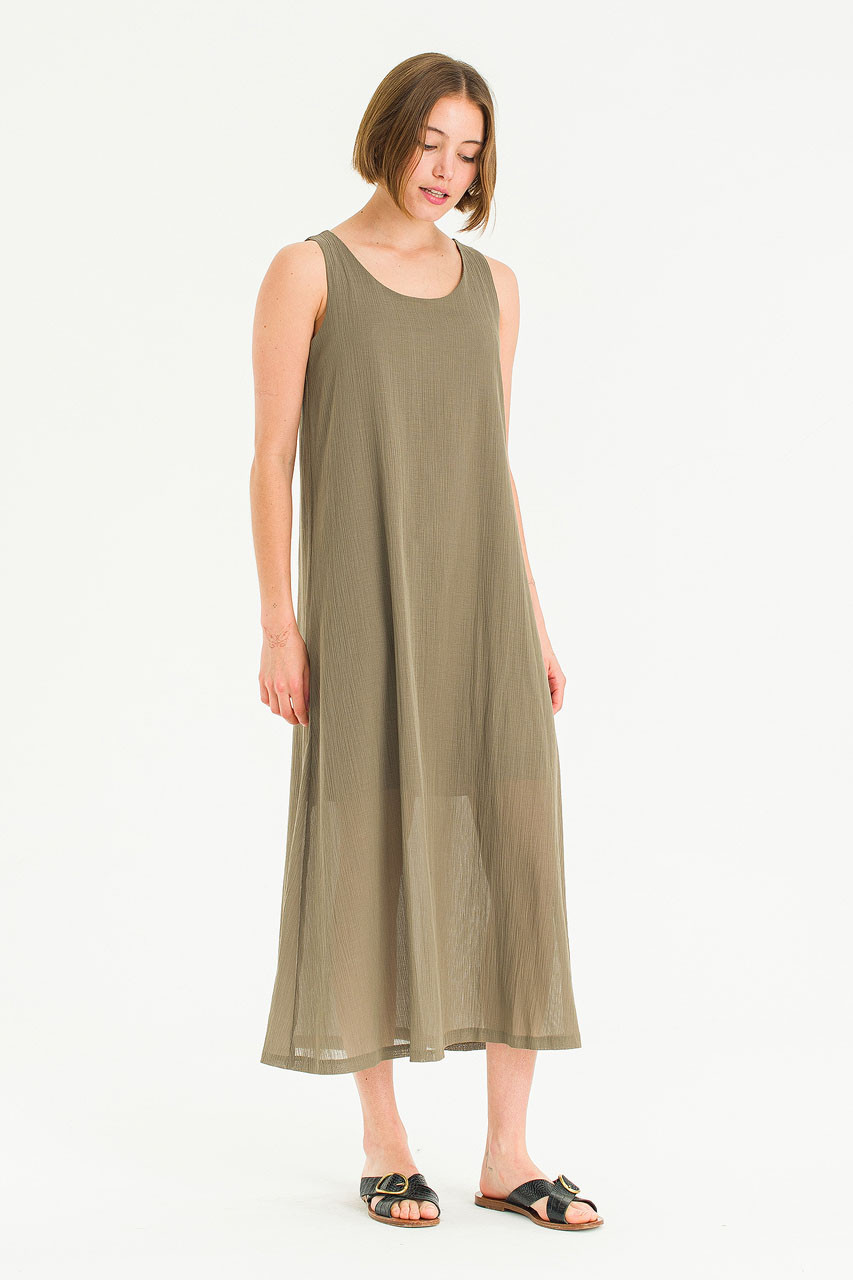 Drift Slip Dress, Brown