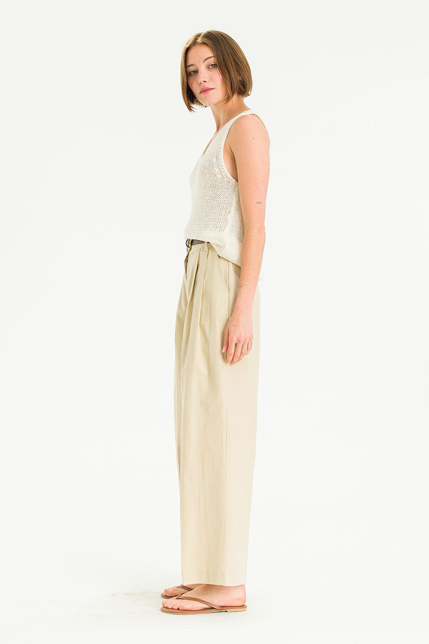 Mild Pleated Chino, Beige