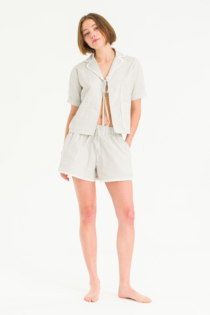 Ribbon Sailor Pj Set, Ivory