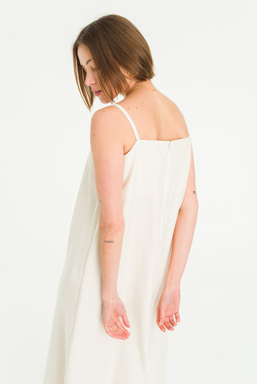Muse Drape Dress, Ivory