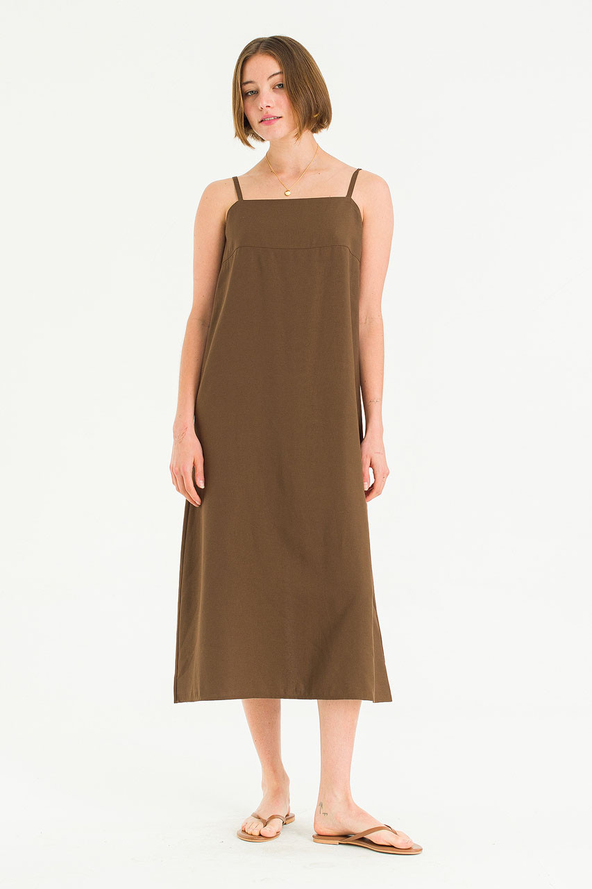 Muse Drape Dress, Brown