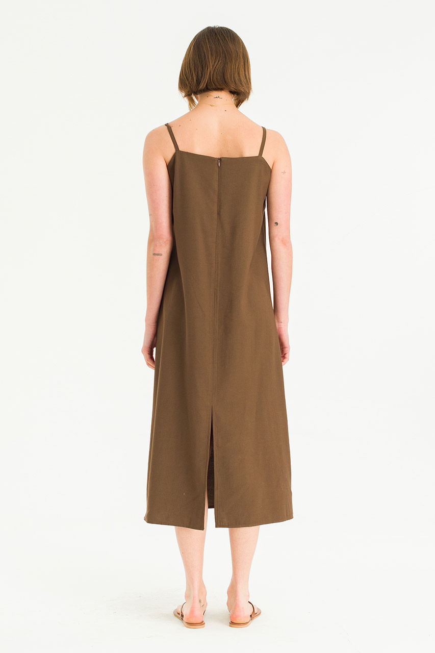 Muse Drape Dress, Brown