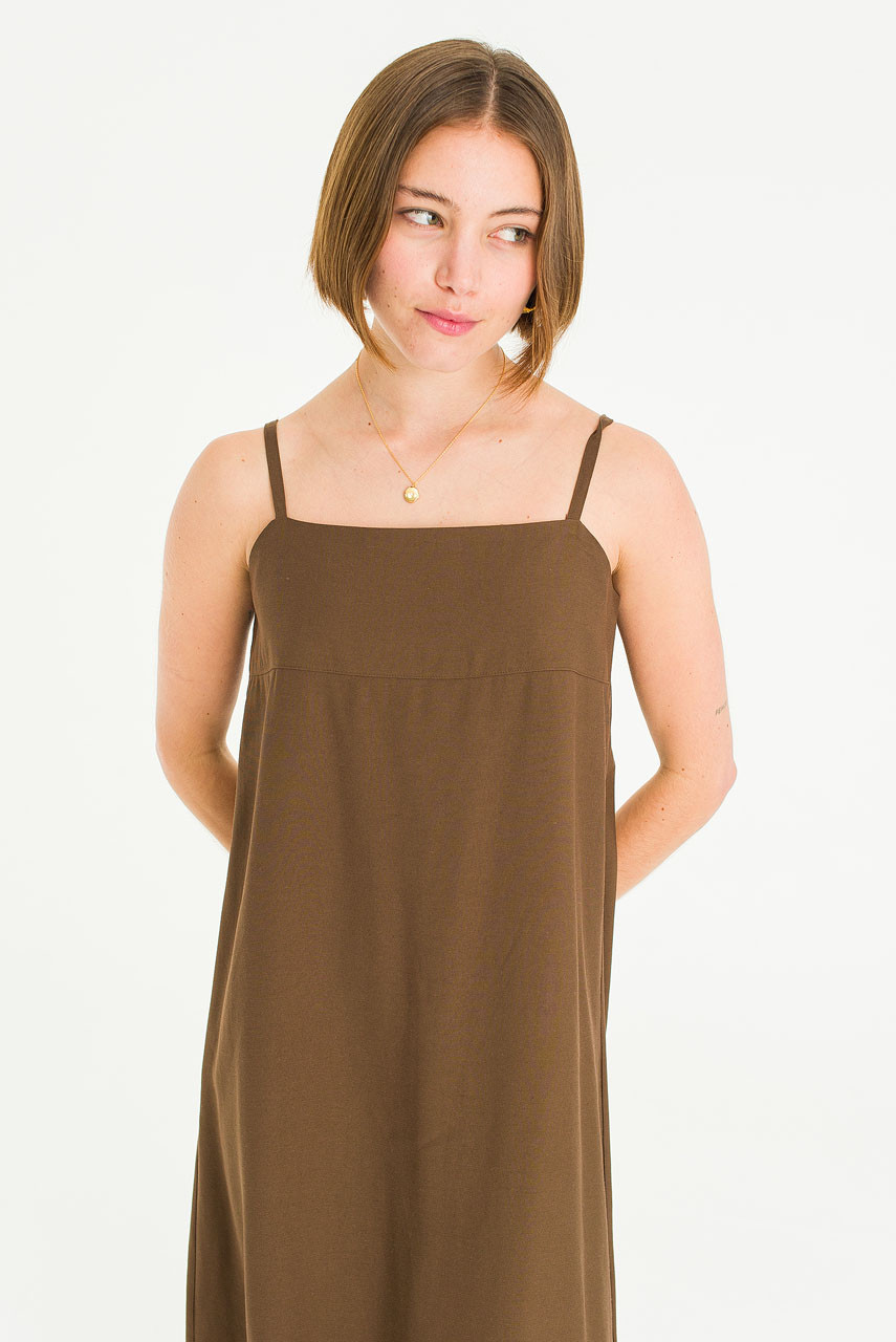 Muse Drape Dress, Brown