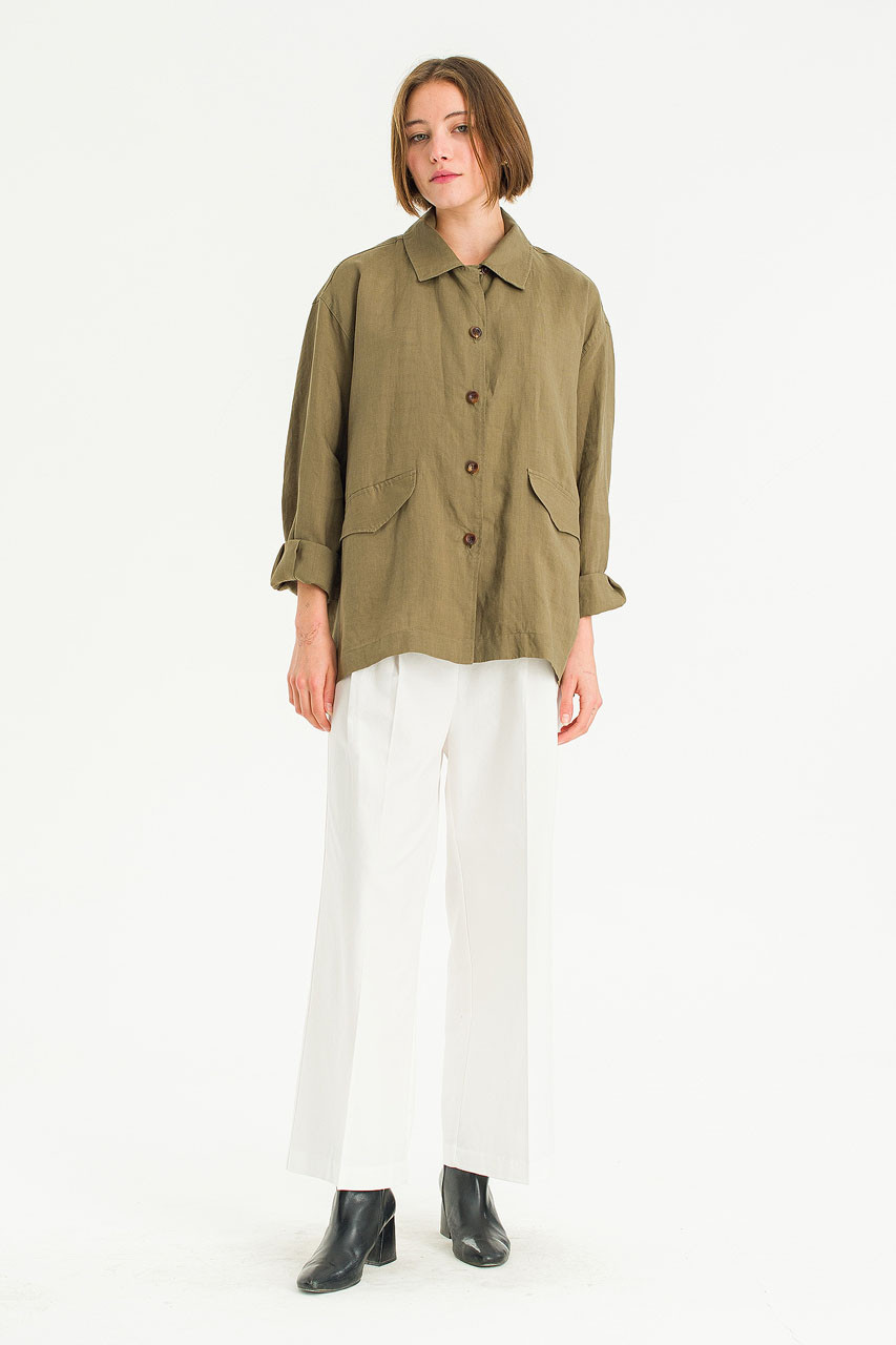 Campo Linen Jacket, Khaki