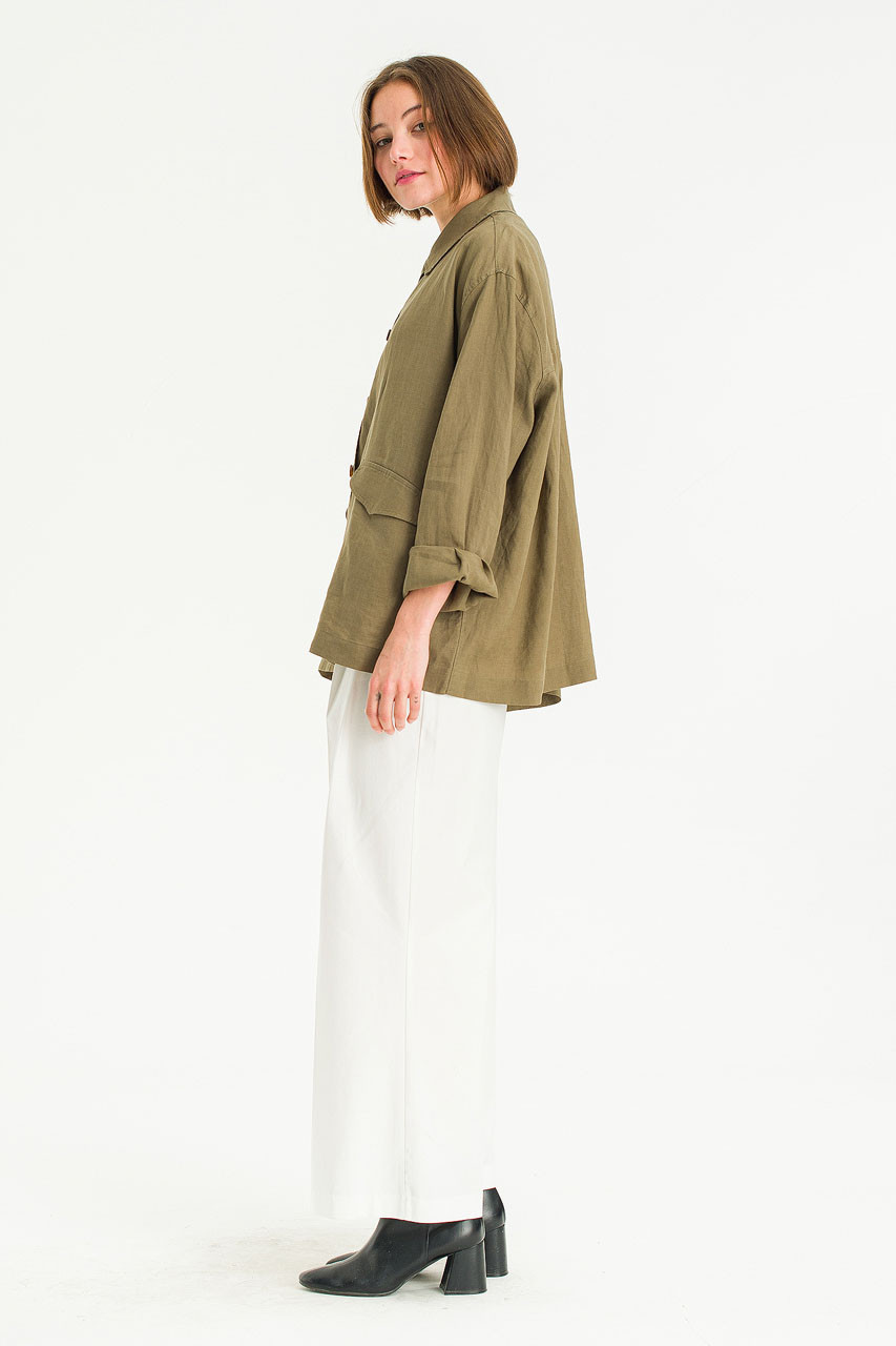 Campo Linen Jacket, Khaki