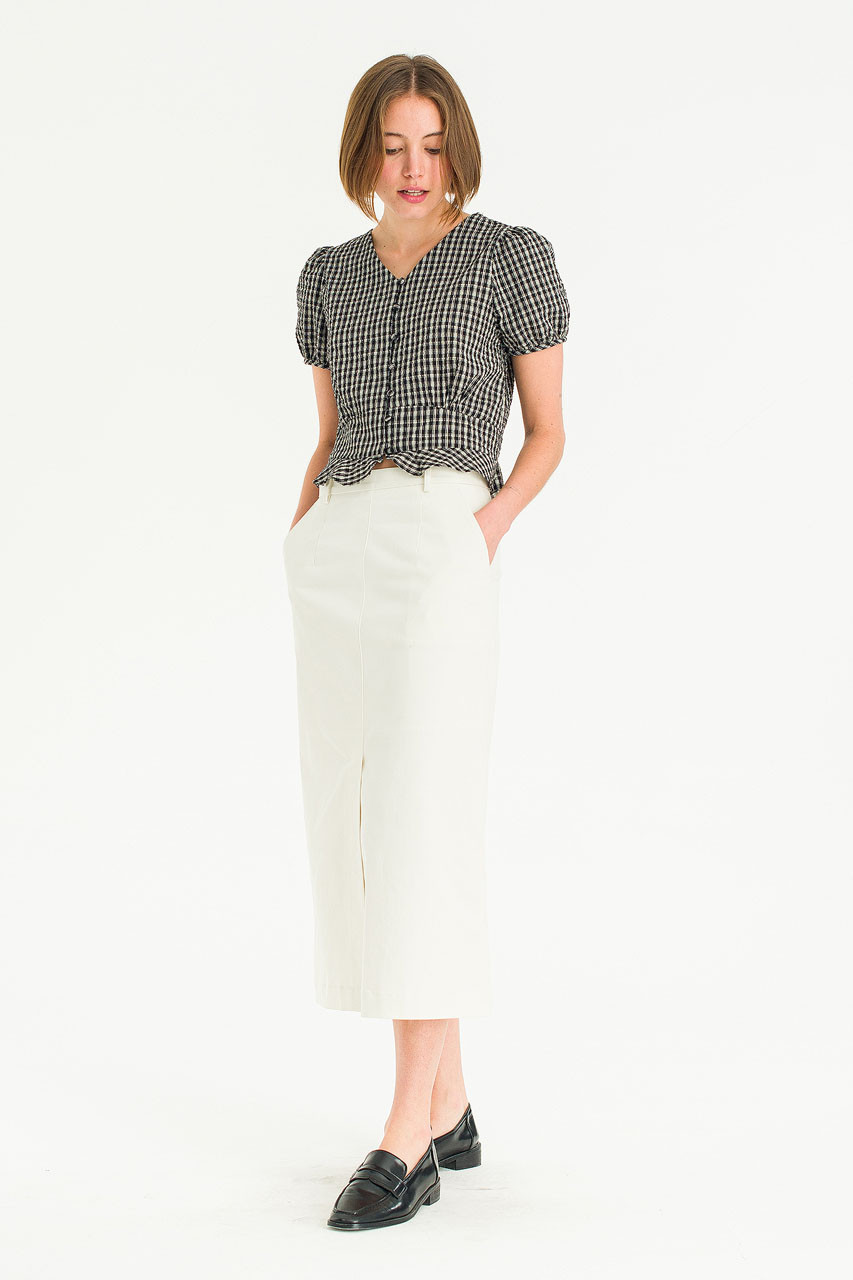 Melting Mid Length Skirt, Ivory