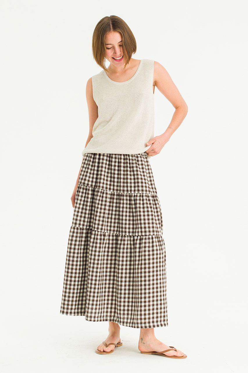 Summer Knit U neck Tank, Oat