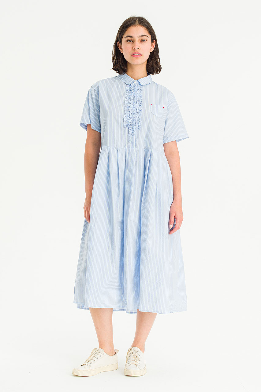 Eve Cotton Stripe Dress, Blue