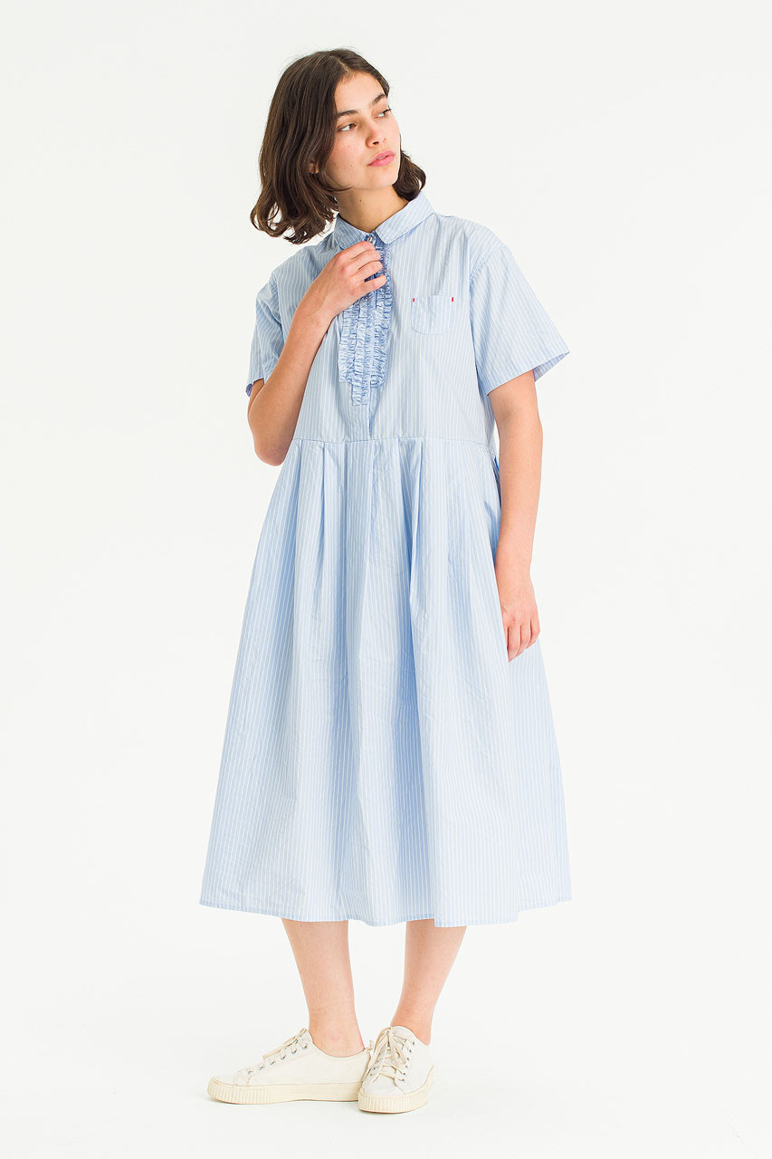 Eve Cotton Stripe Dress, Blue