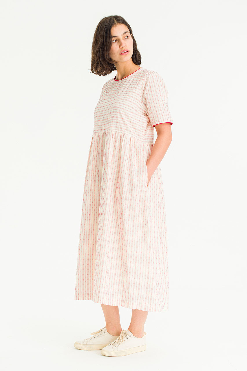Jardin Trim Dress, Red