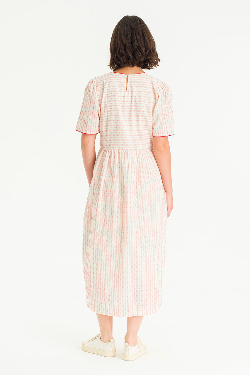 Jardin Trim Dress, Red
