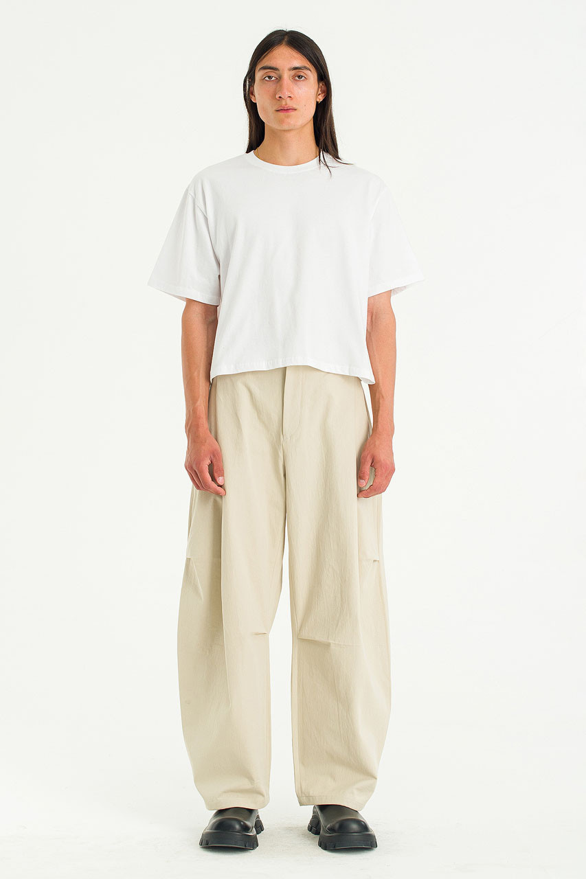 Menswear | Box Crop Tee, White