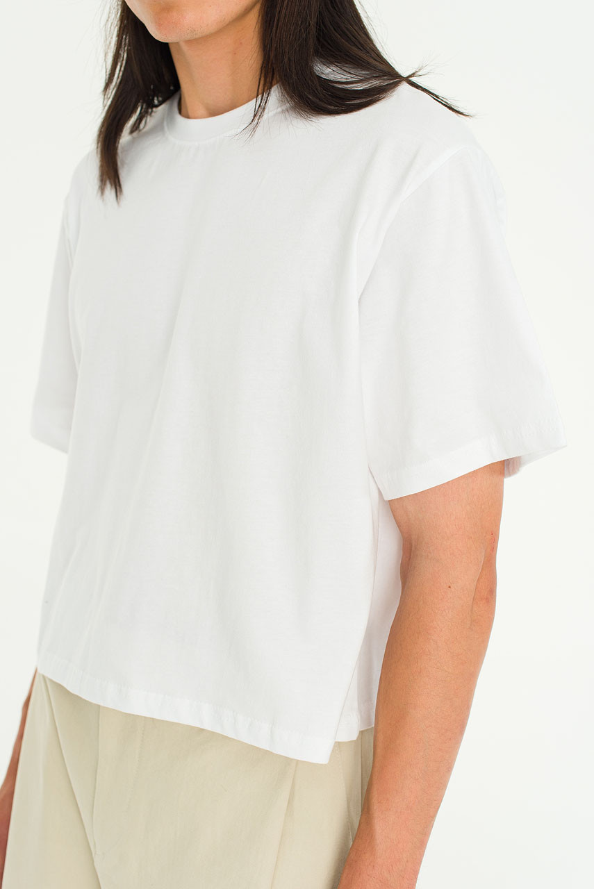 Menswear | Box Crop Tee, White