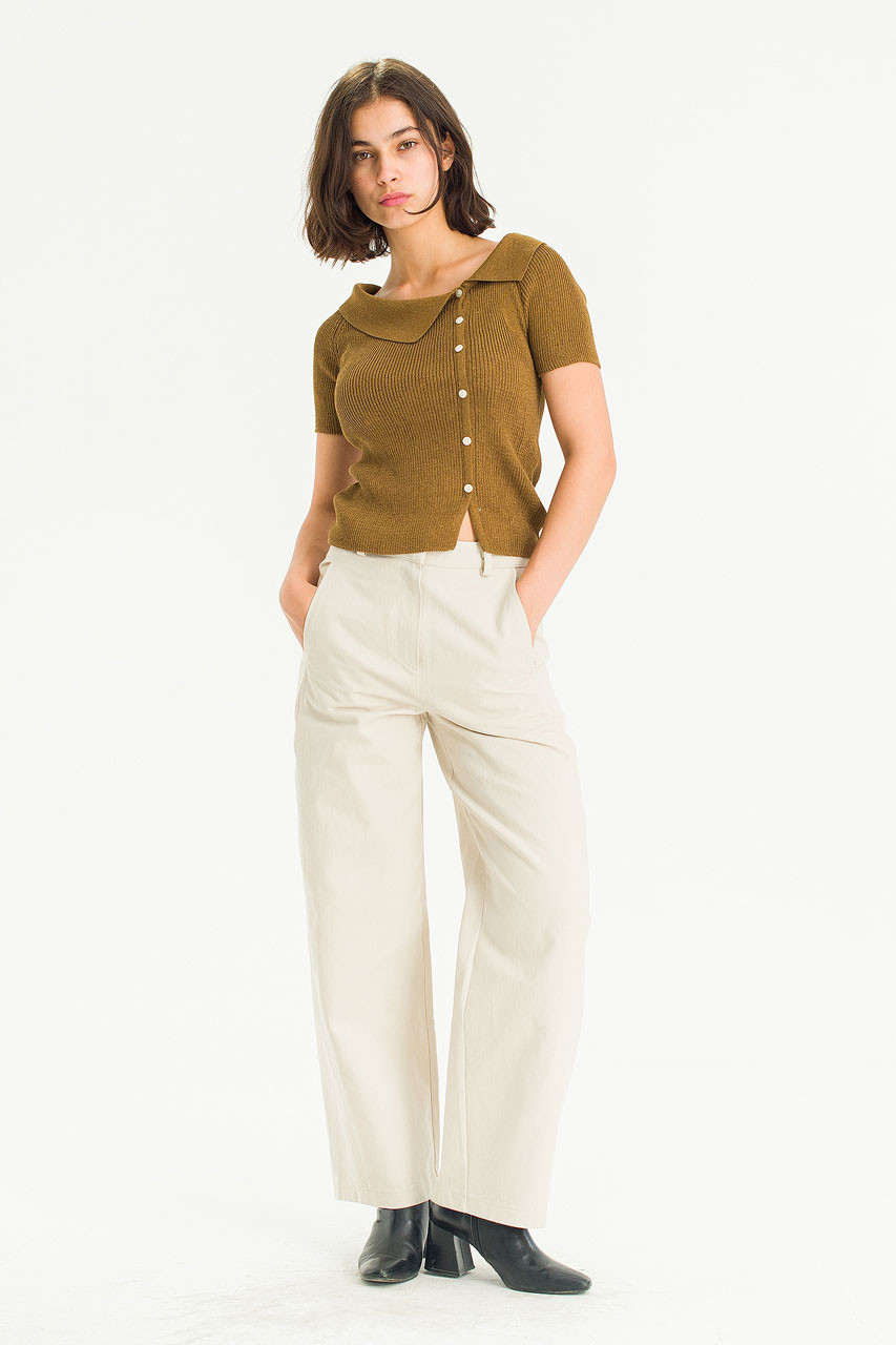 Clarette Barrel Pants, Cream