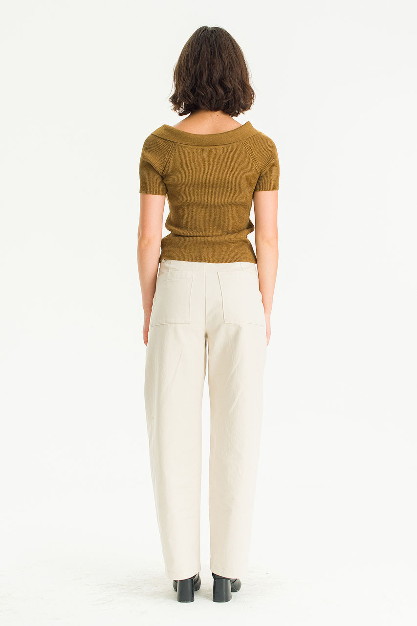 Clarette Barrel Pants, Cream
