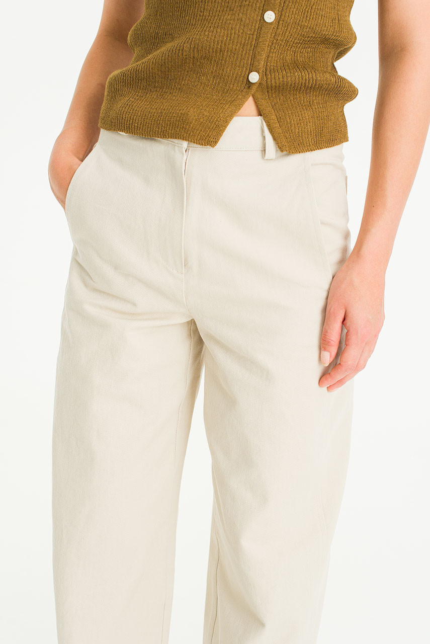 Clarette Barrel Pants, Cream