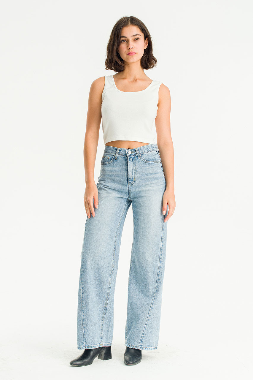 Flow Wide Jean, Light Blue