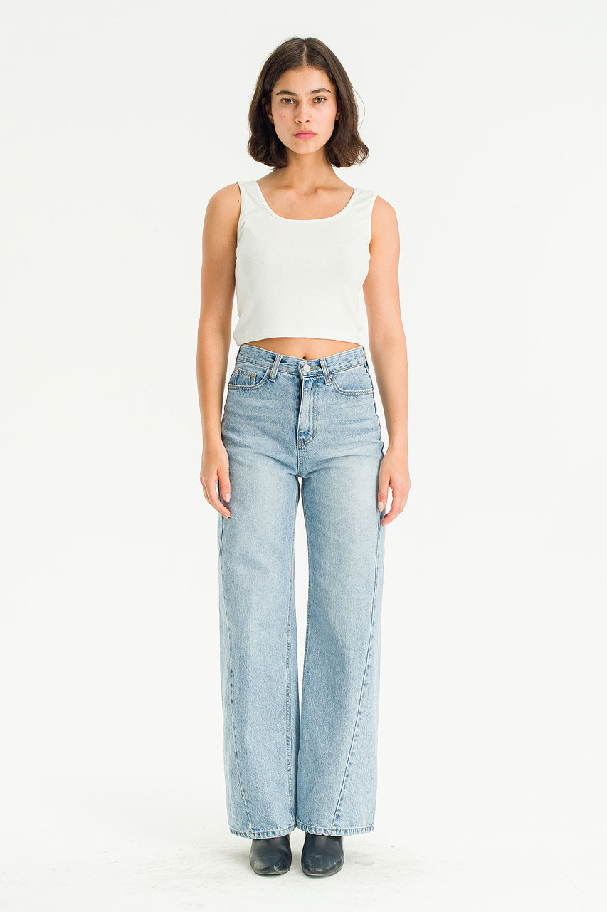 Flow Wide Jean, Light Blue