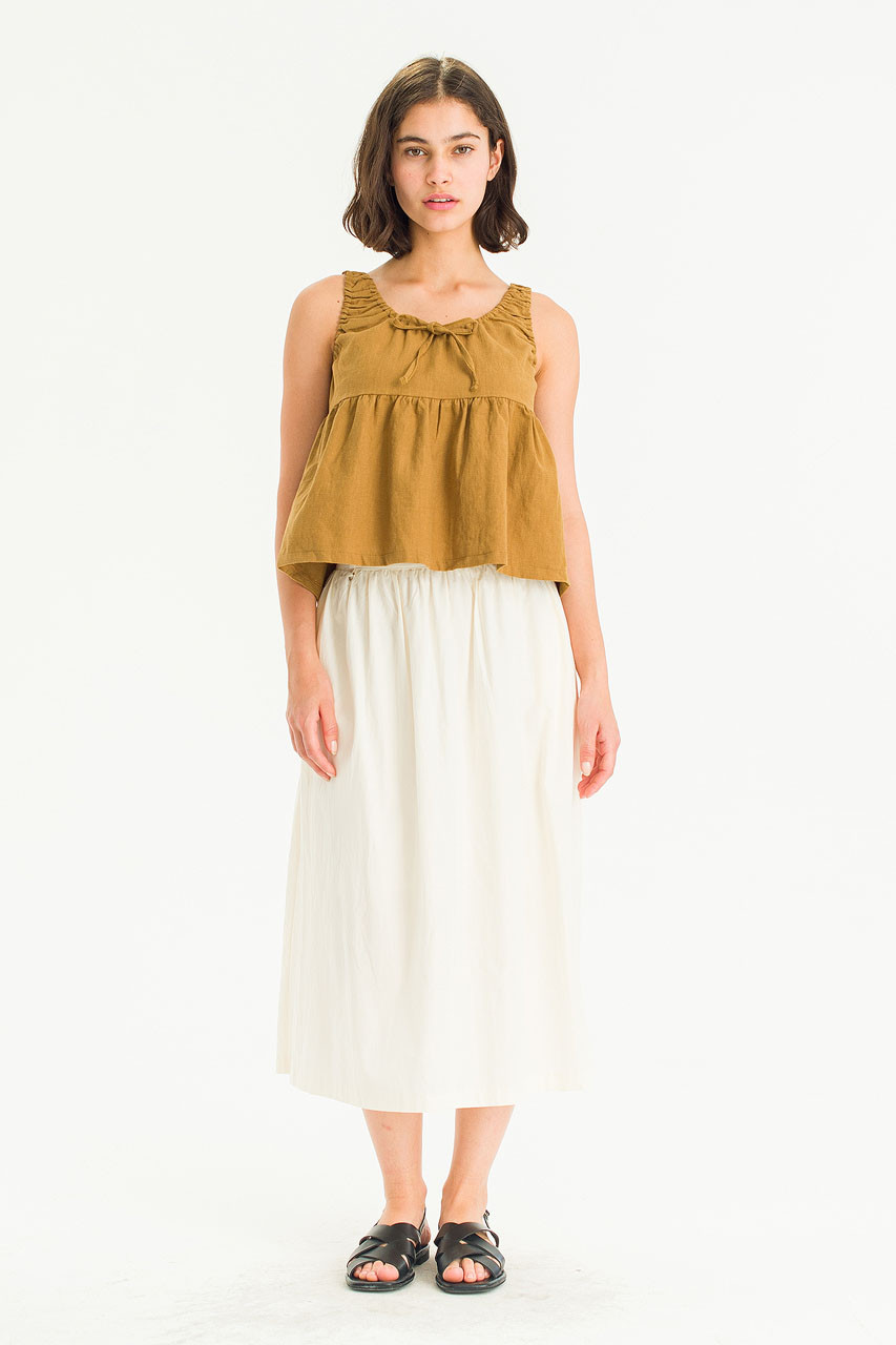 Lucie Simple Mid Skirt, Cream
