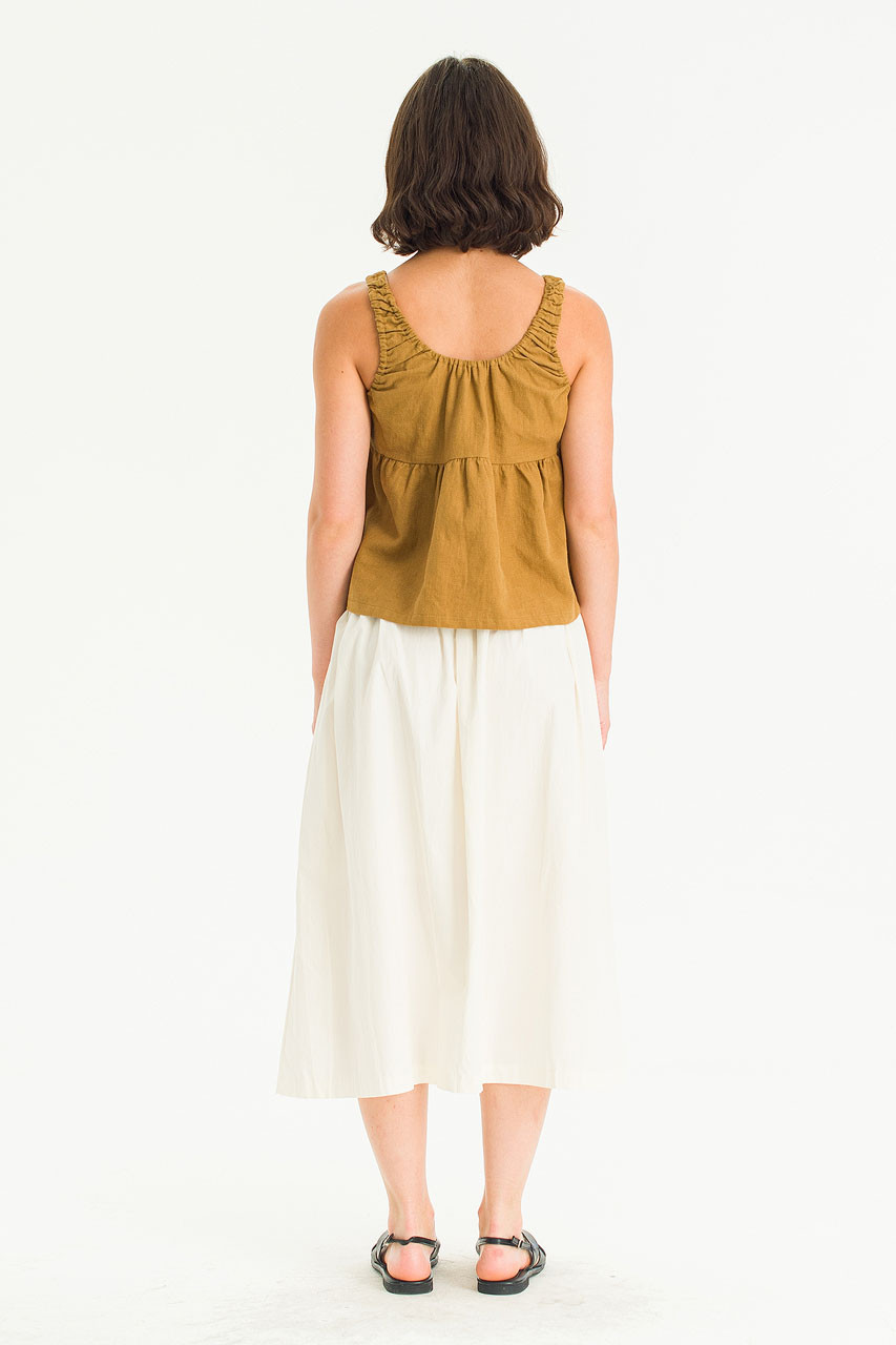 Lucie Simple Mid Skirt, Cream