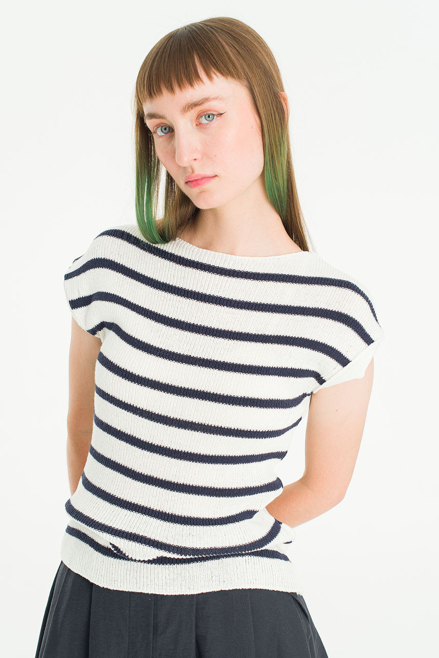 Elodie Stripe Jumper, Ivory
