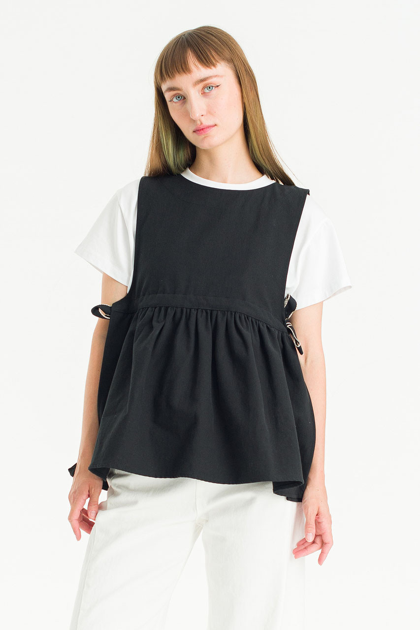 Ribboned Vest, Black