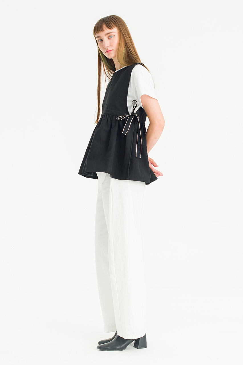 Ribboned Vest, Black