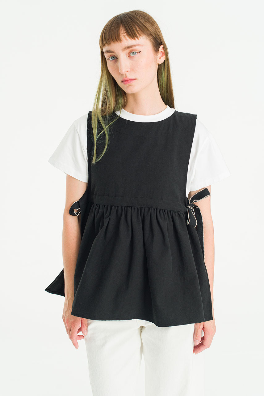Ribboned Vest, Black