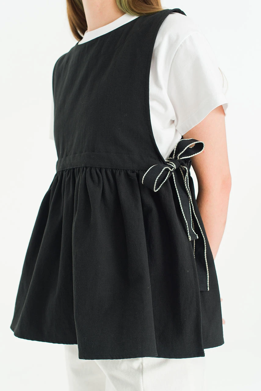 Faye Ribboned Vest, Black