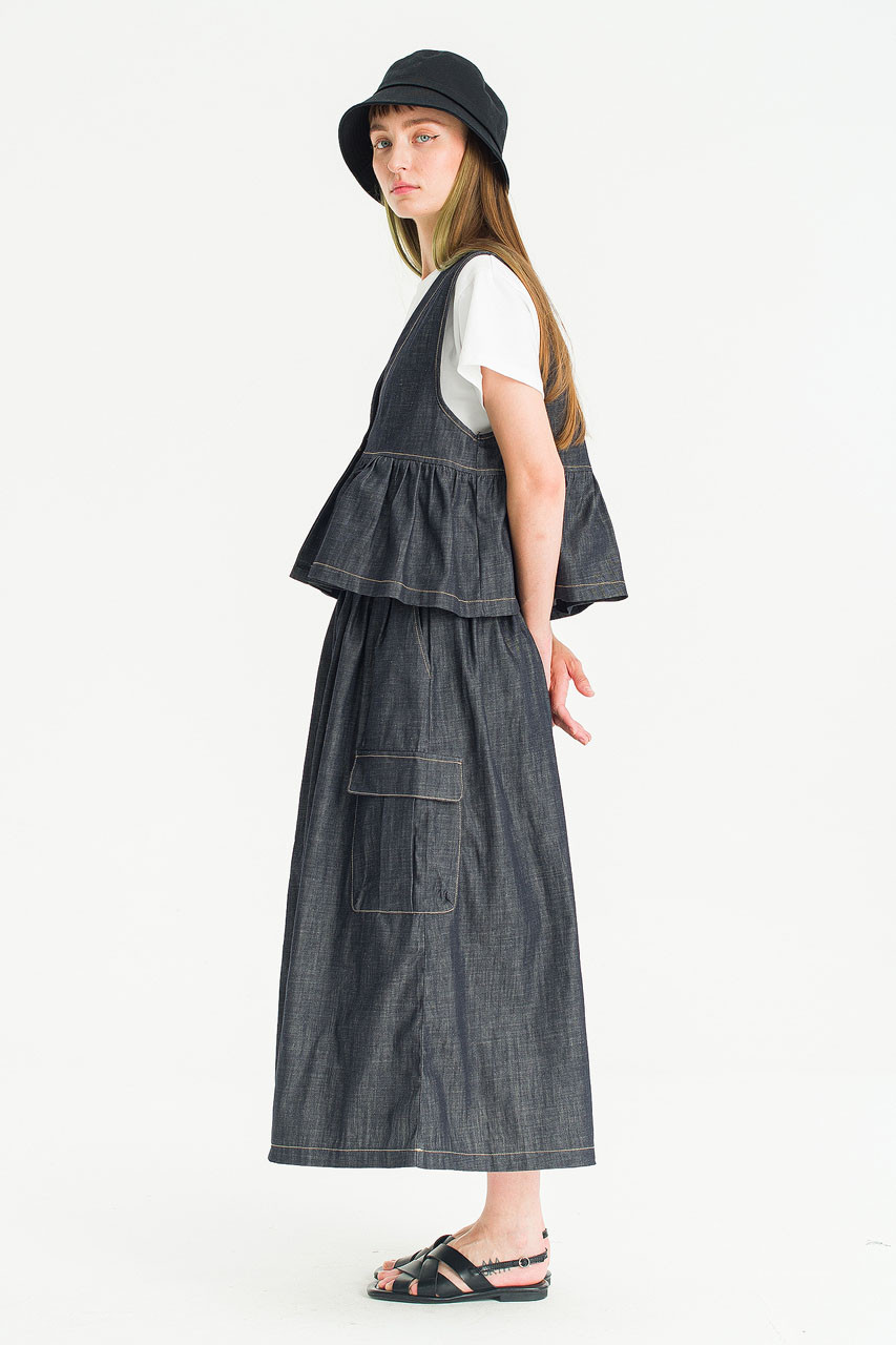 Shadow Mini Vest, Indigo