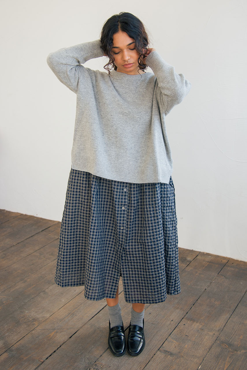 Round Neck Jumper, Soft Grey