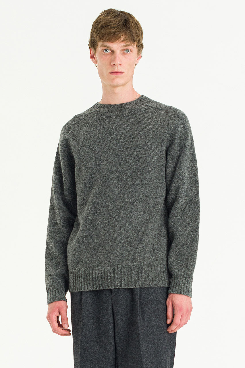 Menswear | Lochfield Wool Seamless Jumper, Dark Grey
