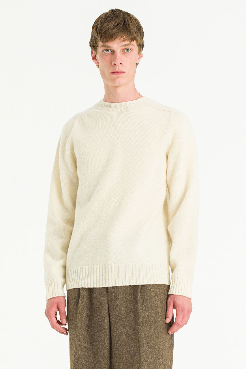 Menswear | Lochfield Wool Seamless Jumper, Winter White