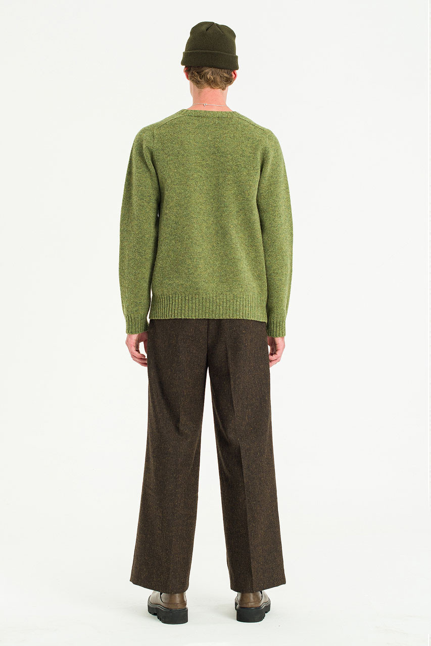 Menswear | Lochfield Wool Seamless Jumper, Olive Green