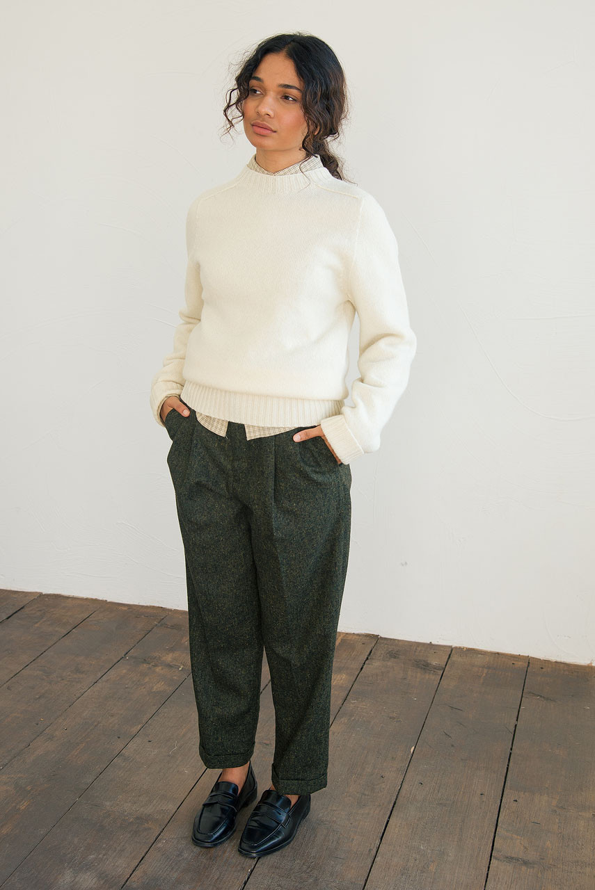 Lochfield Wool Seamless Jumper, Winter White