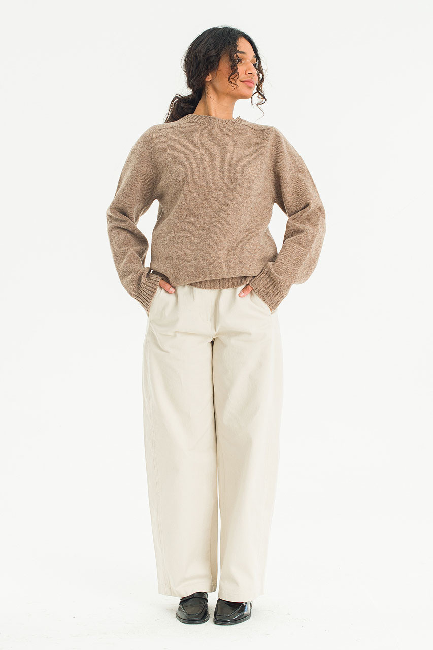 Lochfield Wool Seamless Jumper, Brown